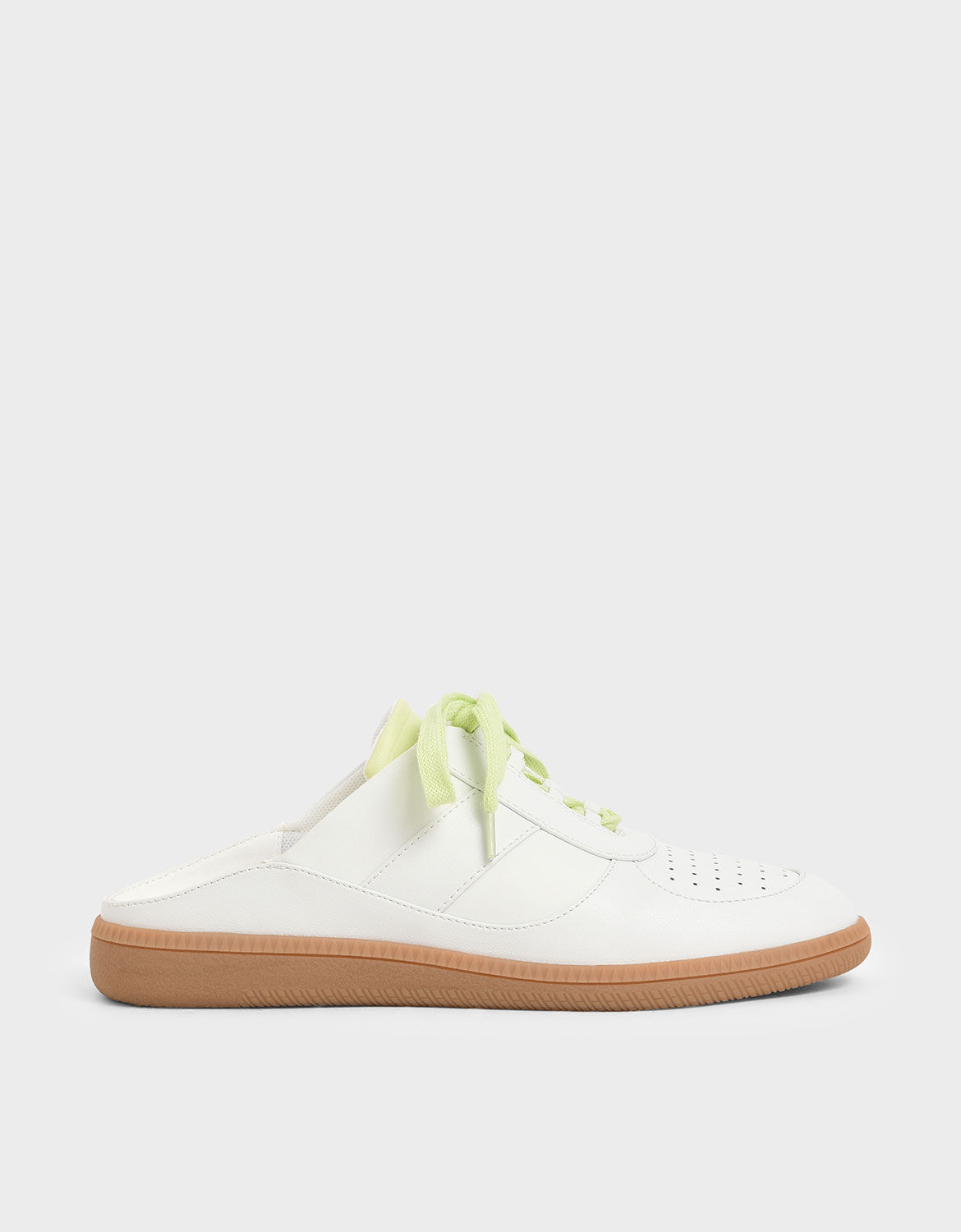 white leather mule sneakers