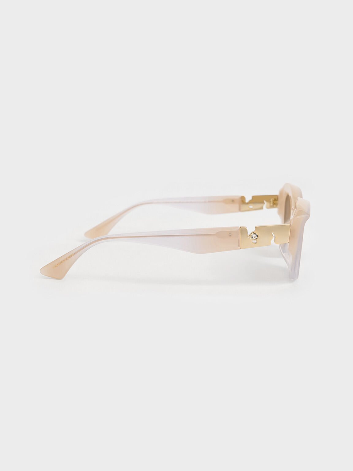 Recycled Acetate Sculptural Cat-Eye Sunglasses, Multi, hi-res