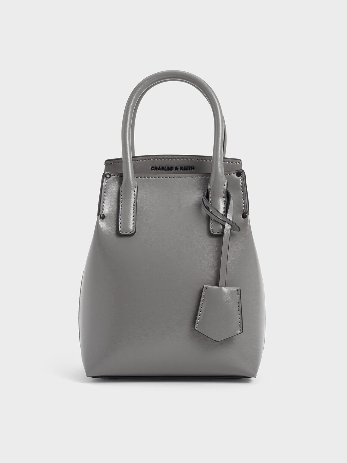 Rene Elongated Top Handle Bag, Grey, hi-res