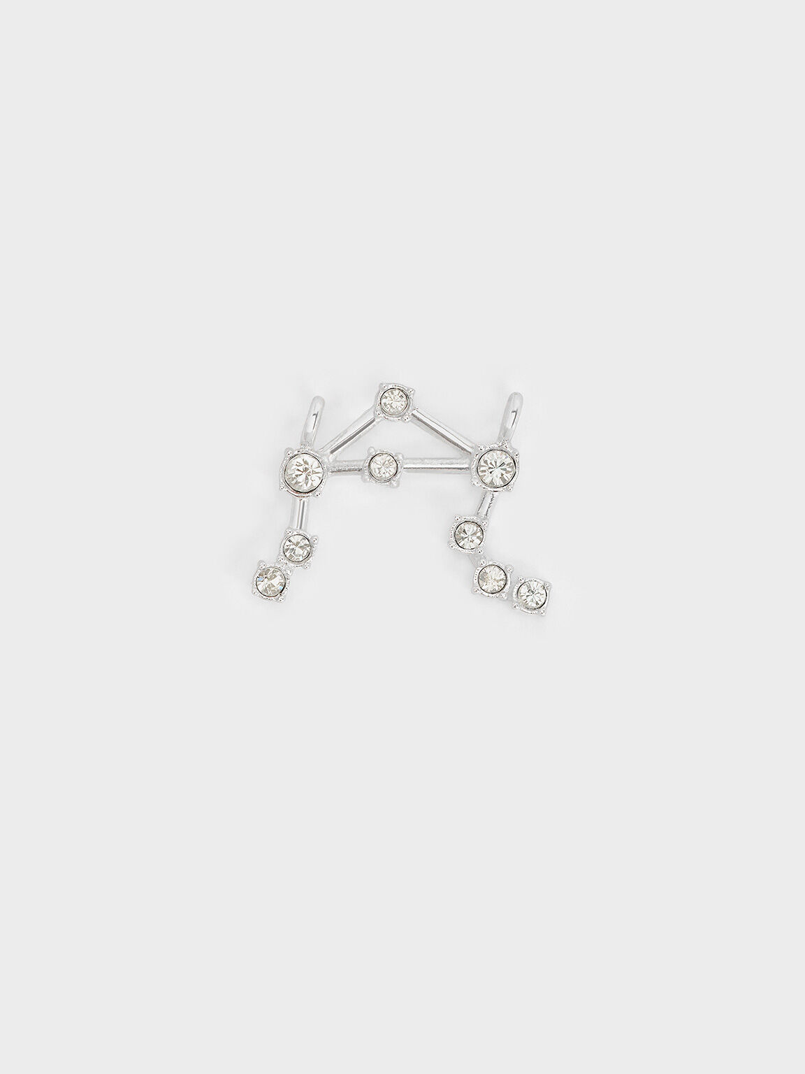 Libra Crystal Charm, Silver, hi-res