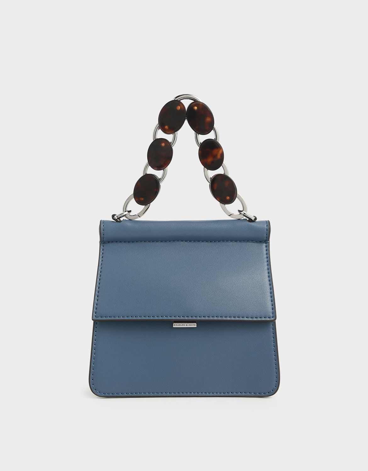 charles and keith blue handbag