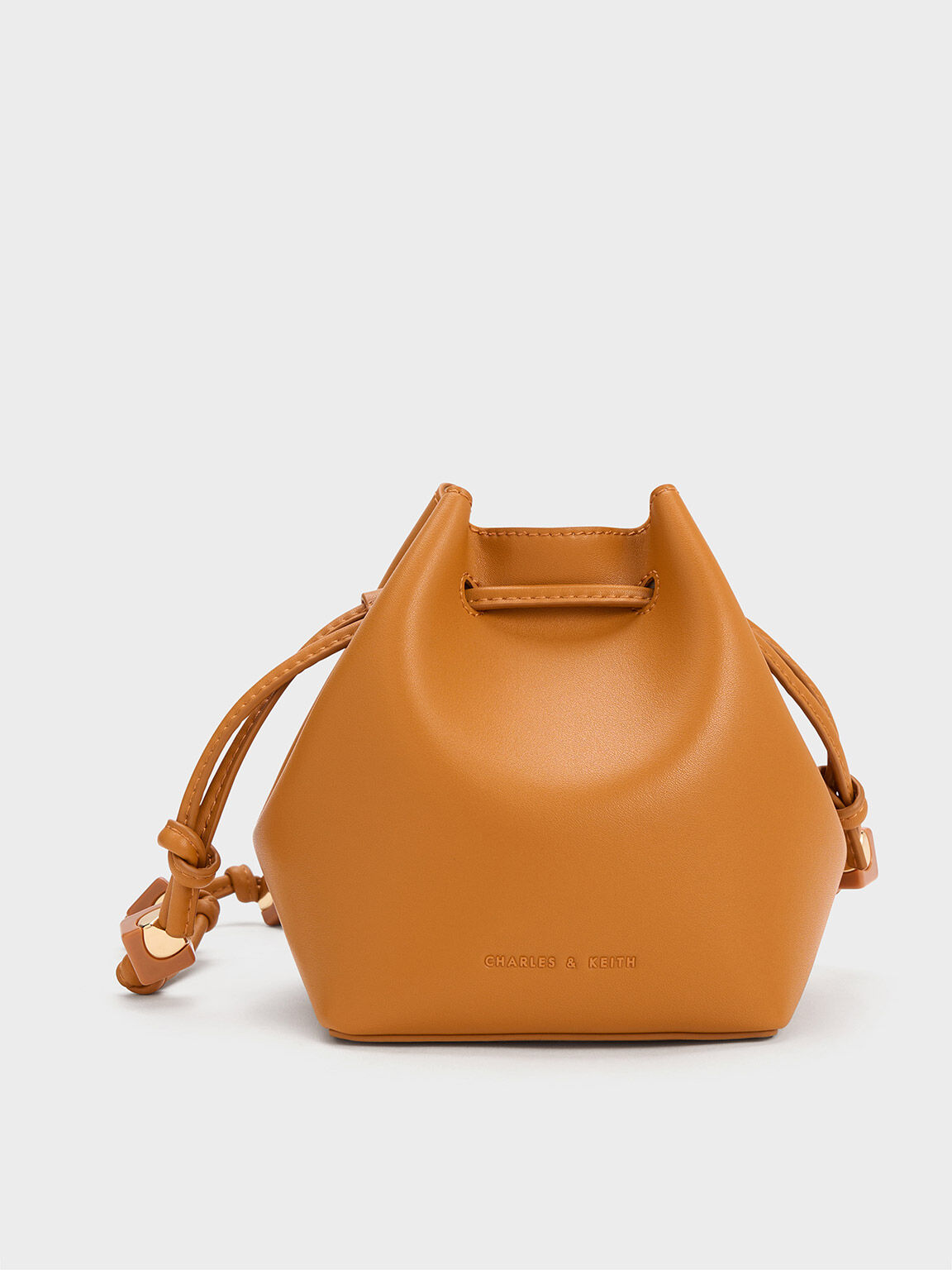 Orange Cube Knotted Bucket Bag - CHARLES & KEITH US
