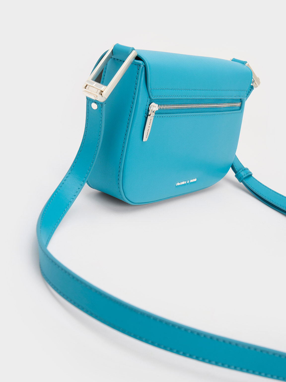 Koa Square Push-Lock Shoulder Bag, Blue, hi-res