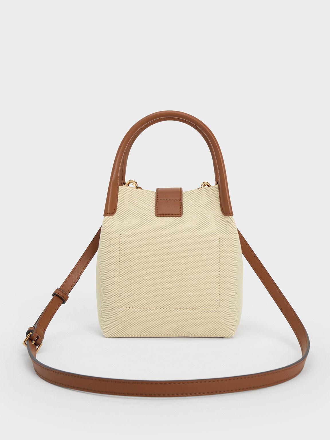 Aubrielle Canvas Bucket Bag - Tan