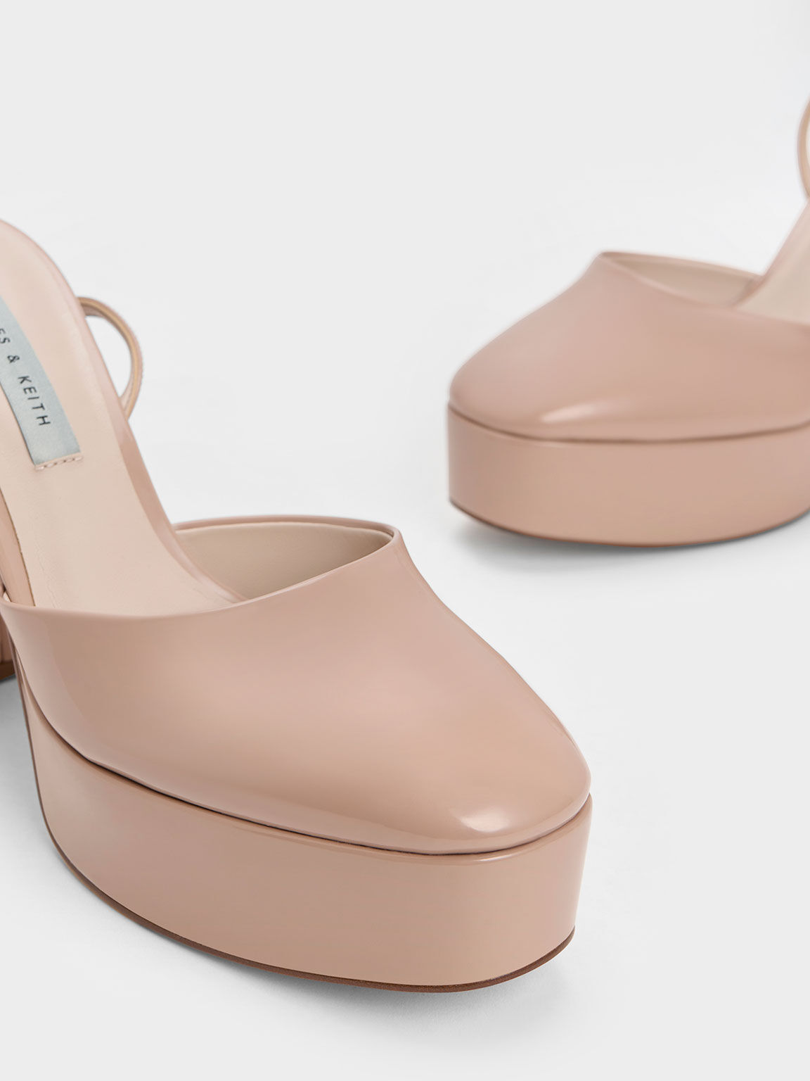 Nude Ankle-Strap Platform Pumps - CHARLES & KEITH CA