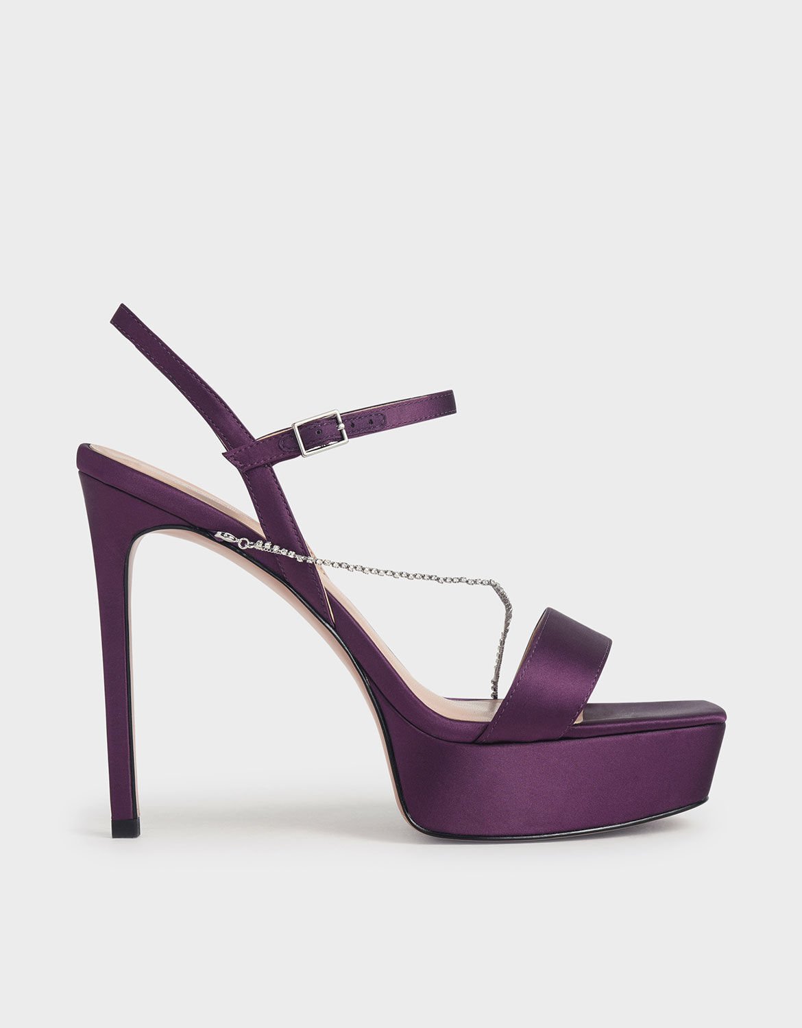 lilac platform heels