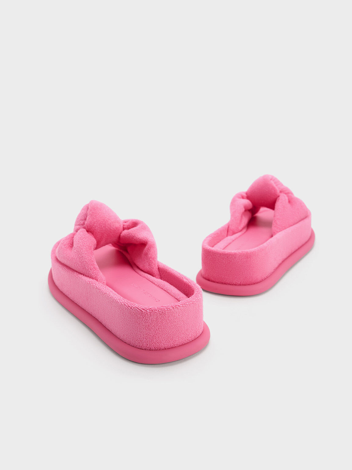 Loey Textured Knotted Slides, Pink, hi-res