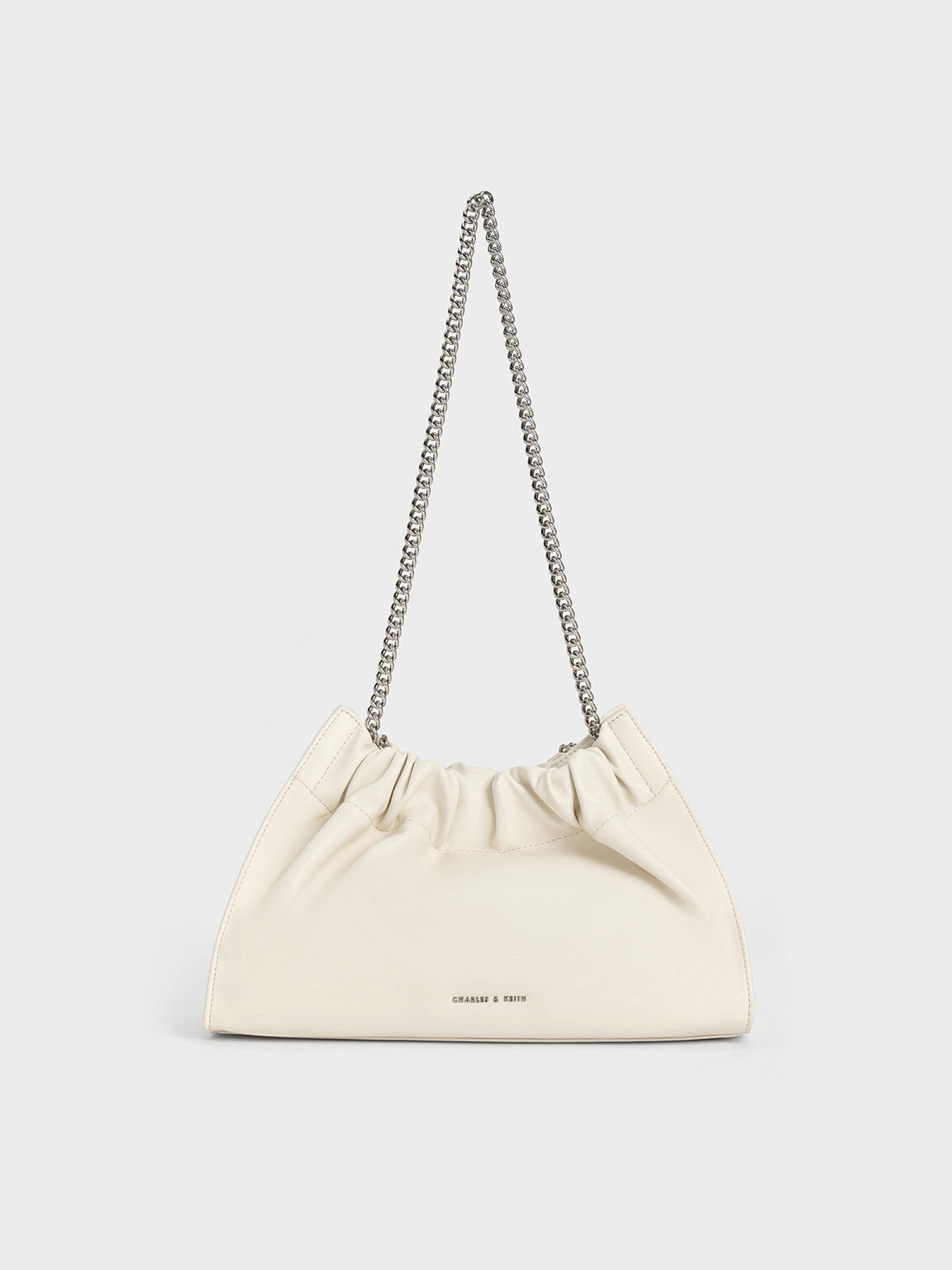 Cyrus Slouchy Chain-Handle Bag - Cream