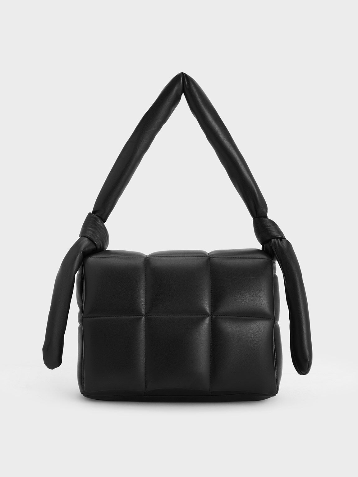 Buy BLACK IN LEATHER QUILTED CHAIN LINK SLING BAG for Women Online