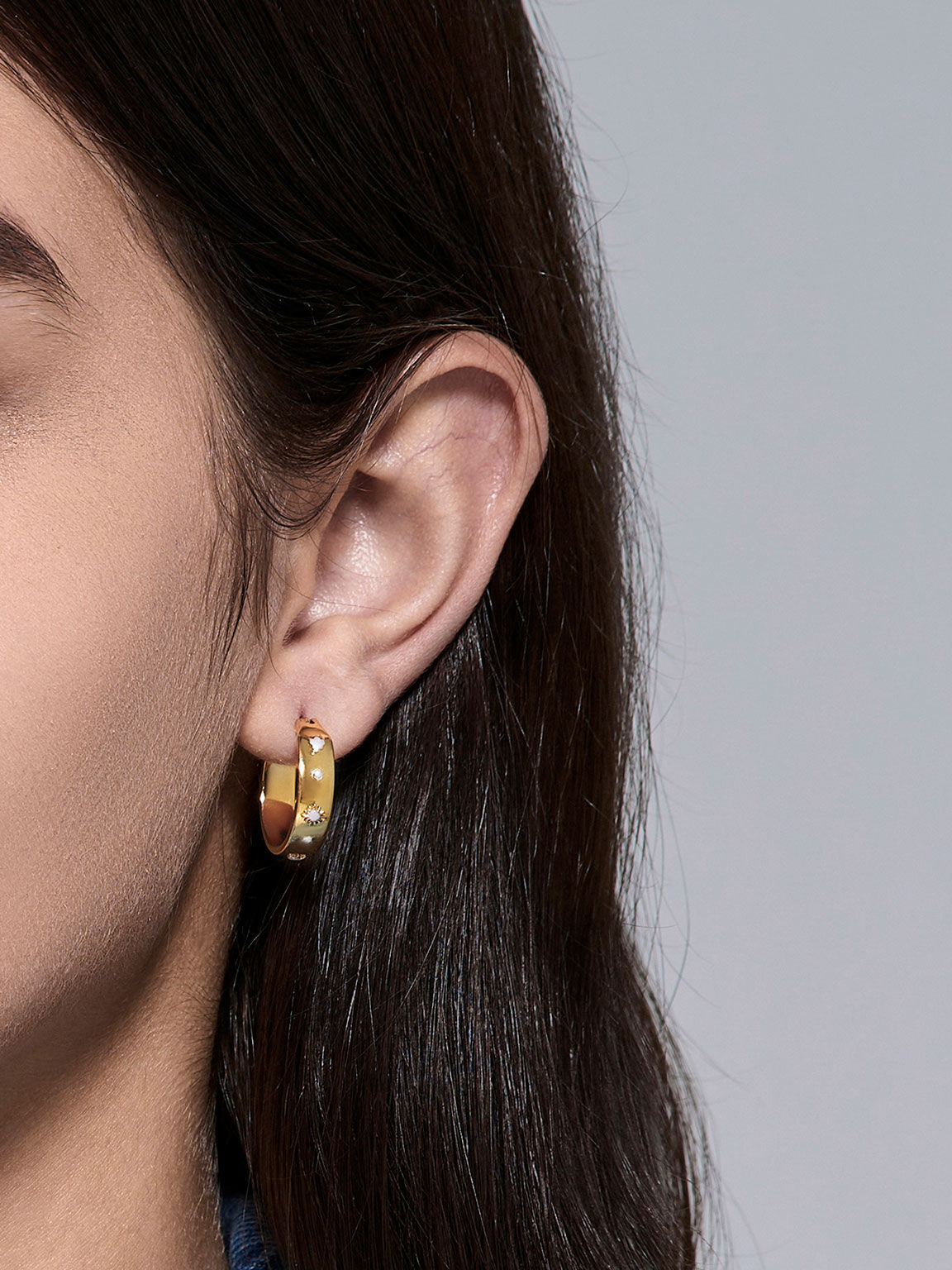 Charles & Keith - Women's Estelle Star Crystal Mismatch Drop Earrings, Gold, R
