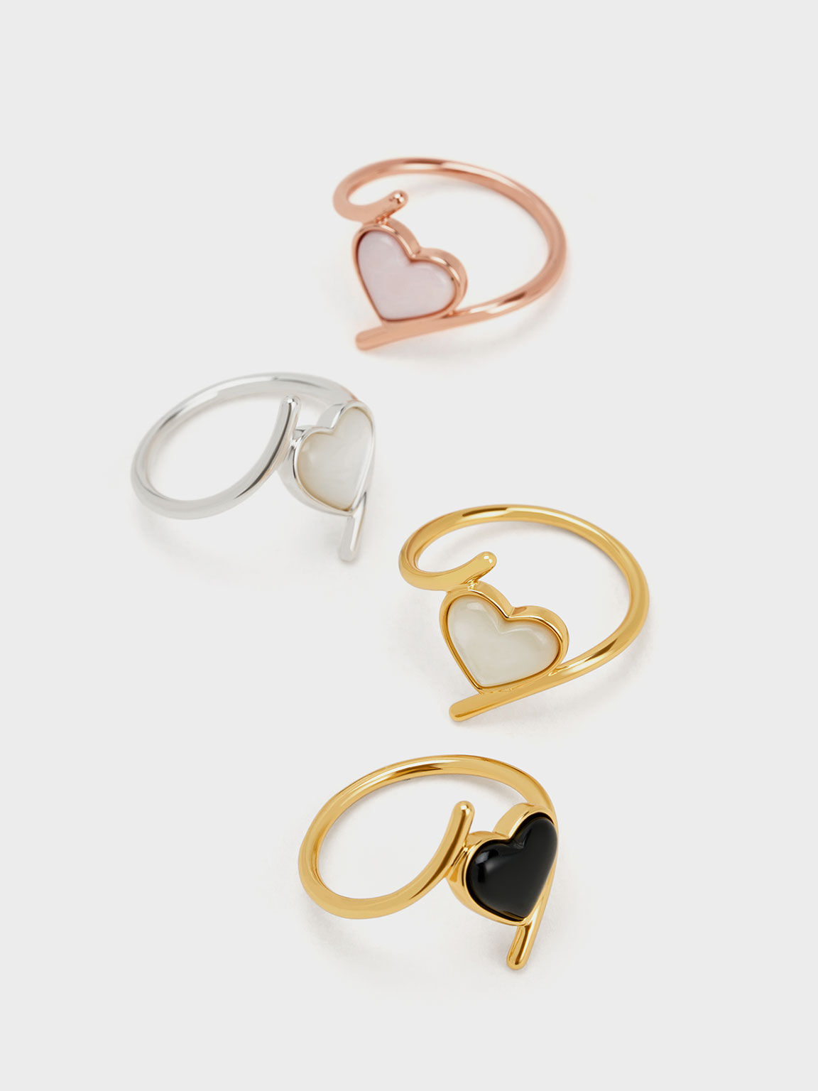 Annalise Heart Stone Ring, Gold, hi-res