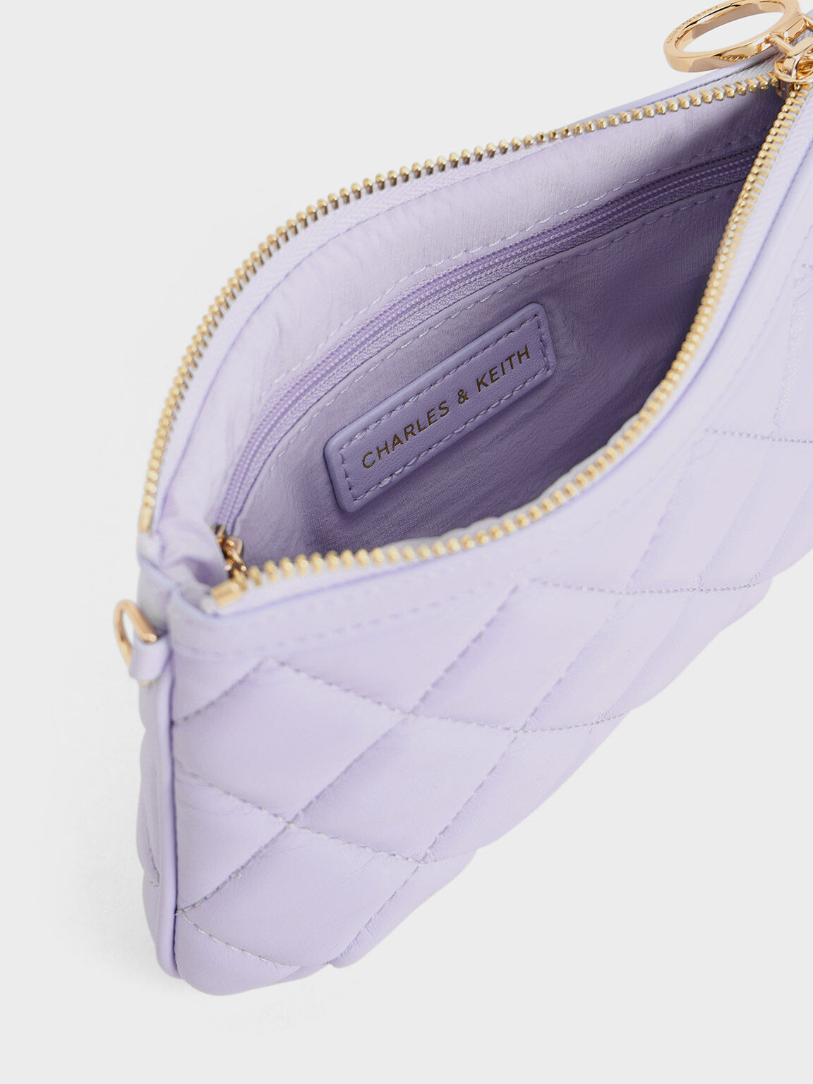 Cressida Quilted Wristlet, Lilac, hi-res