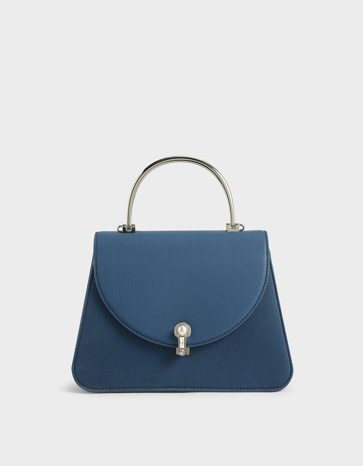 blue top handle bag