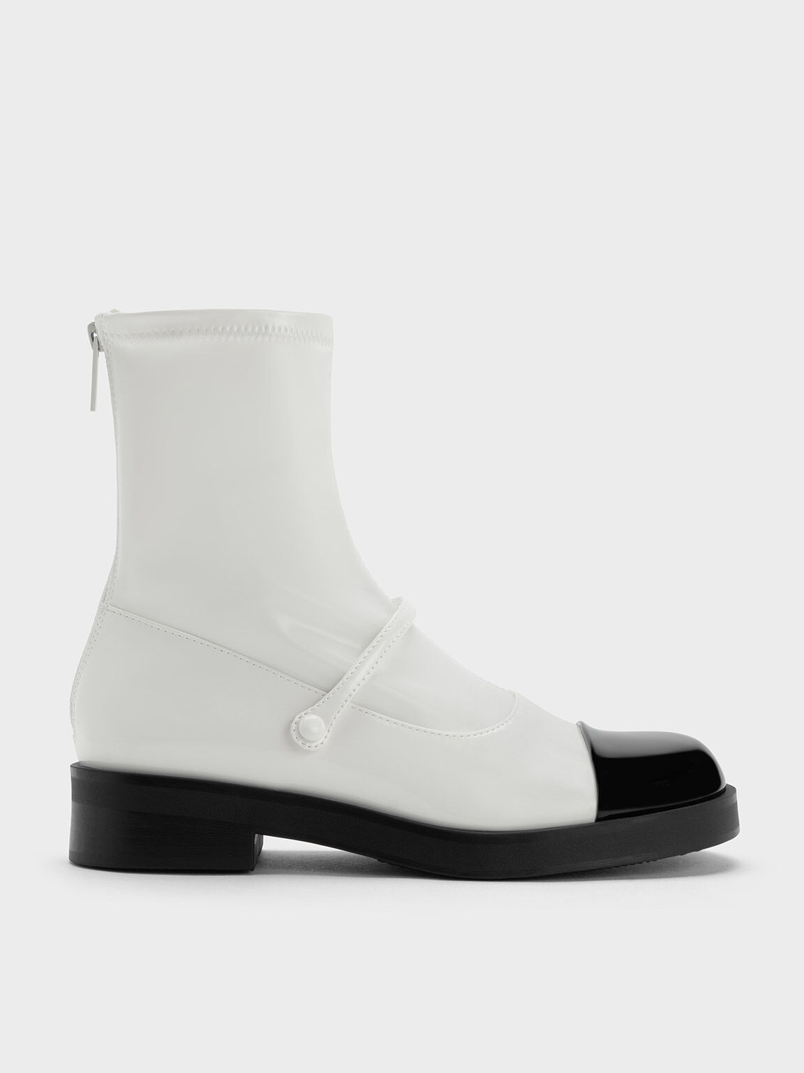 Cordova Buckled Platform Boots - White