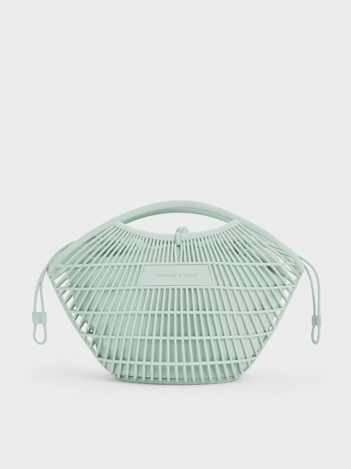 Calypso Fan Curved-Handle Bag, Sage Green, hi-res