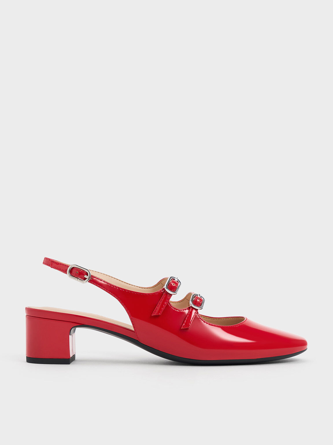 Charles and keith sale red shoes