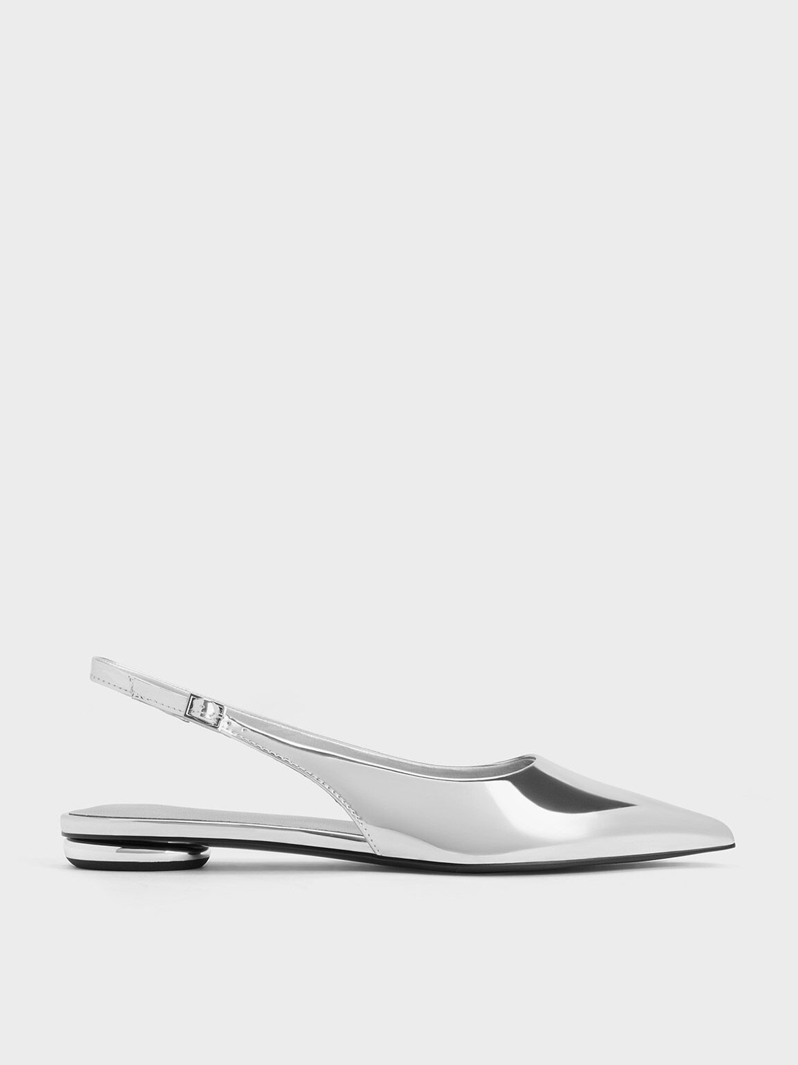 White pointed sale slingback flats