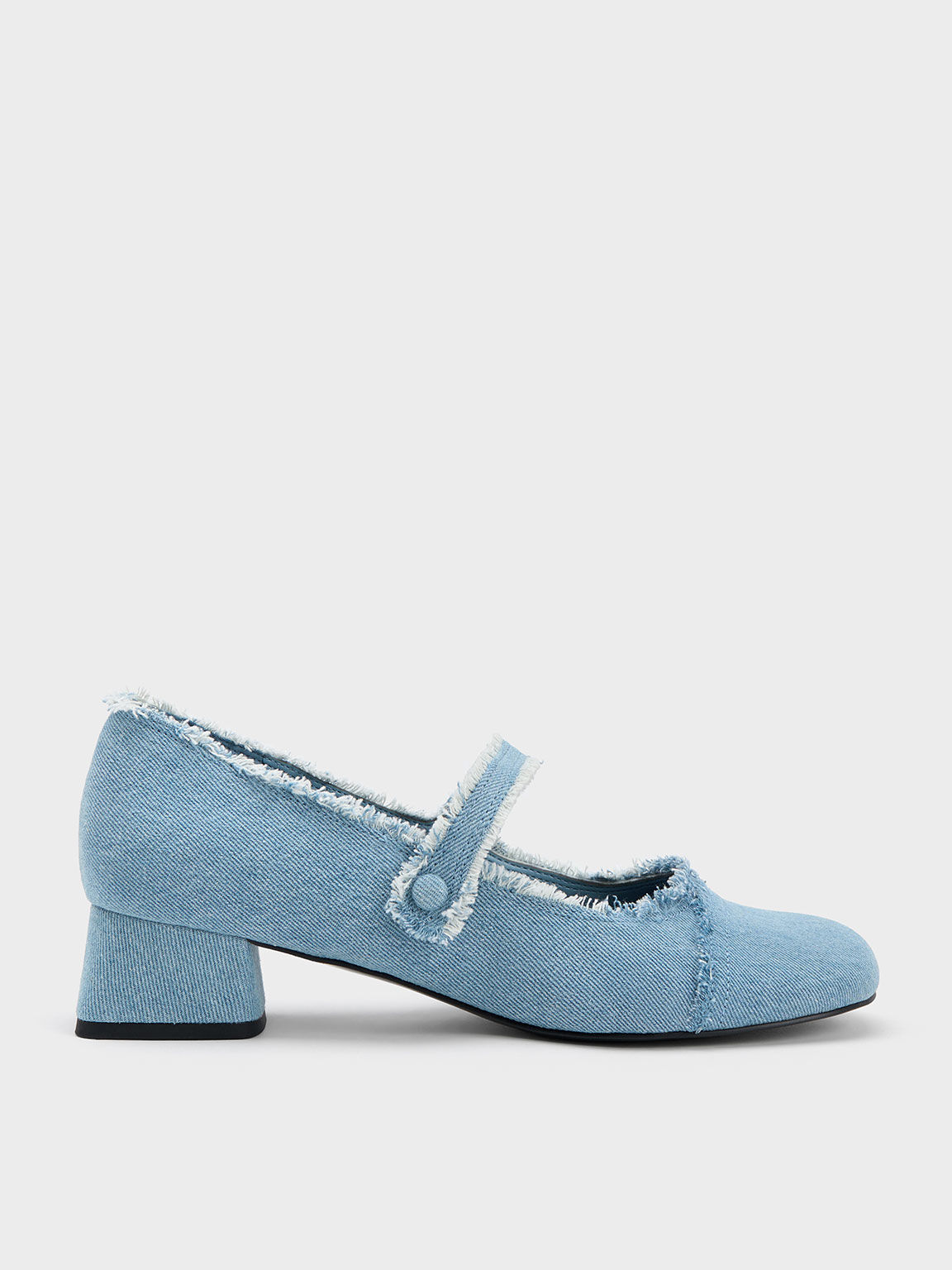Charles & Keith Chunky Mary Janes in Light Blue