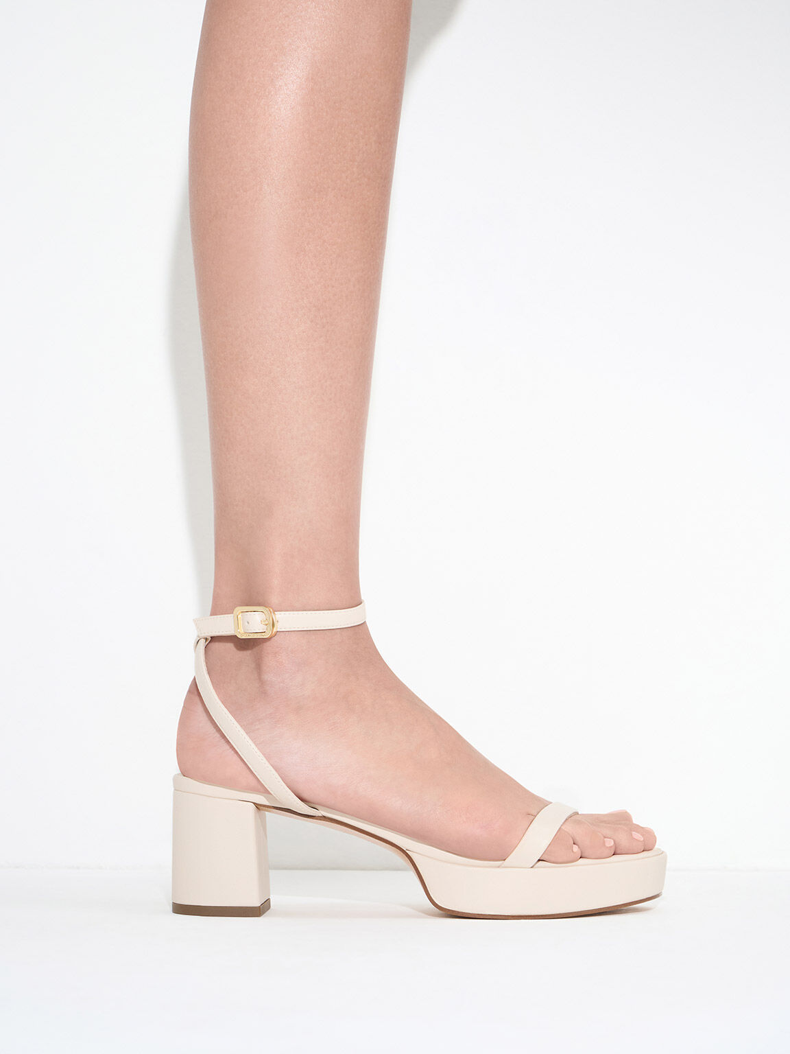 Thin-Strap Block Heel Sandals, Chalk, hi-res