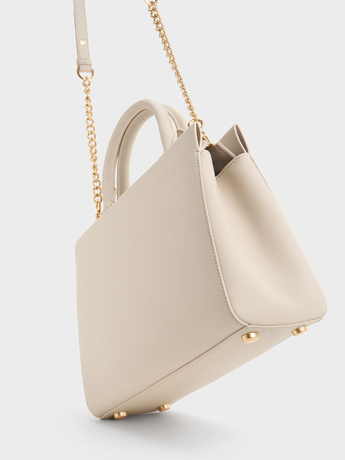 Mirabelle Structured Top Handle bag, Ivory, hi-res