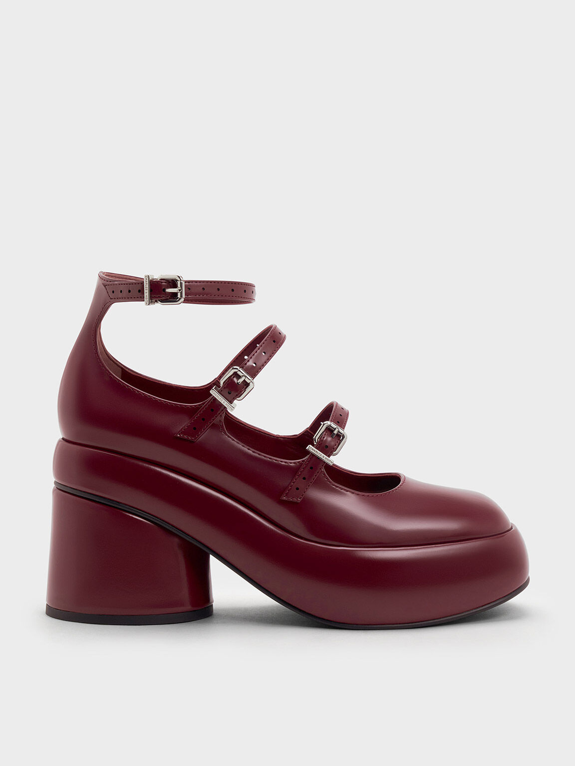 Charles and keith sale red shoes