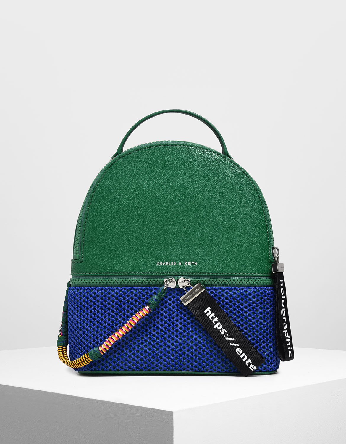 green mesh backpack