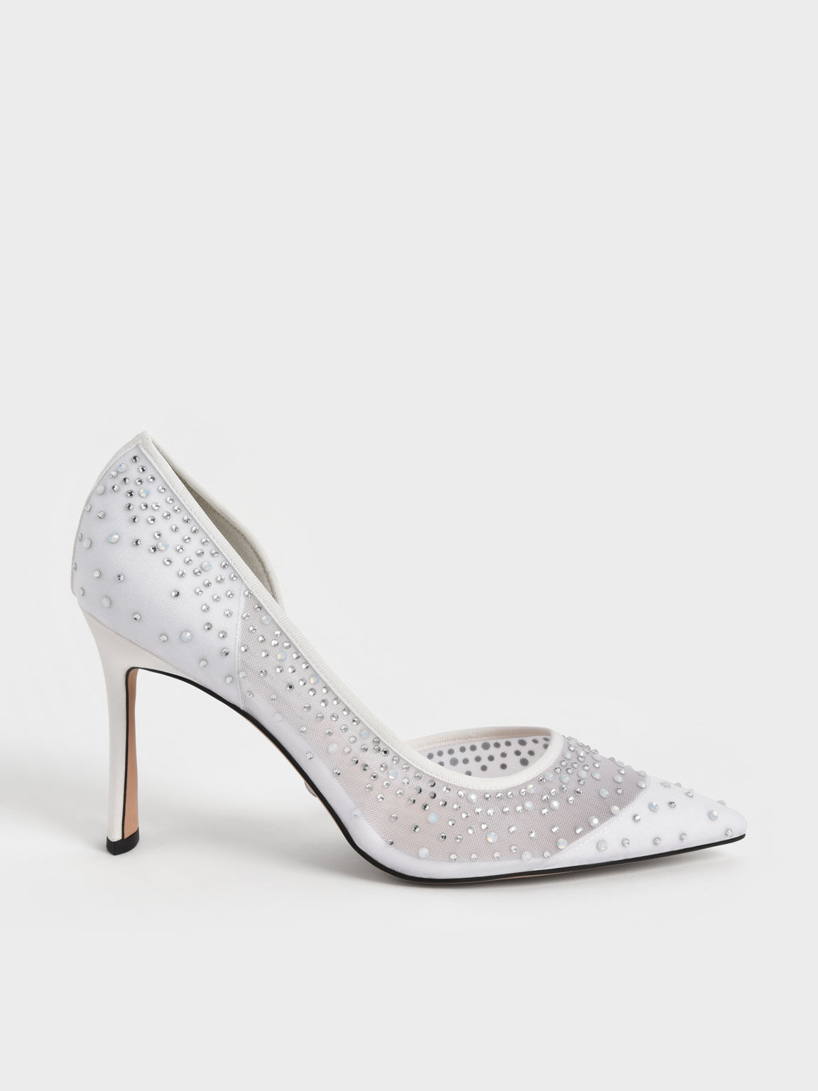 White Glitter Pumps - White Pointed-Toe Heels - Sparkly Heels - Lulus