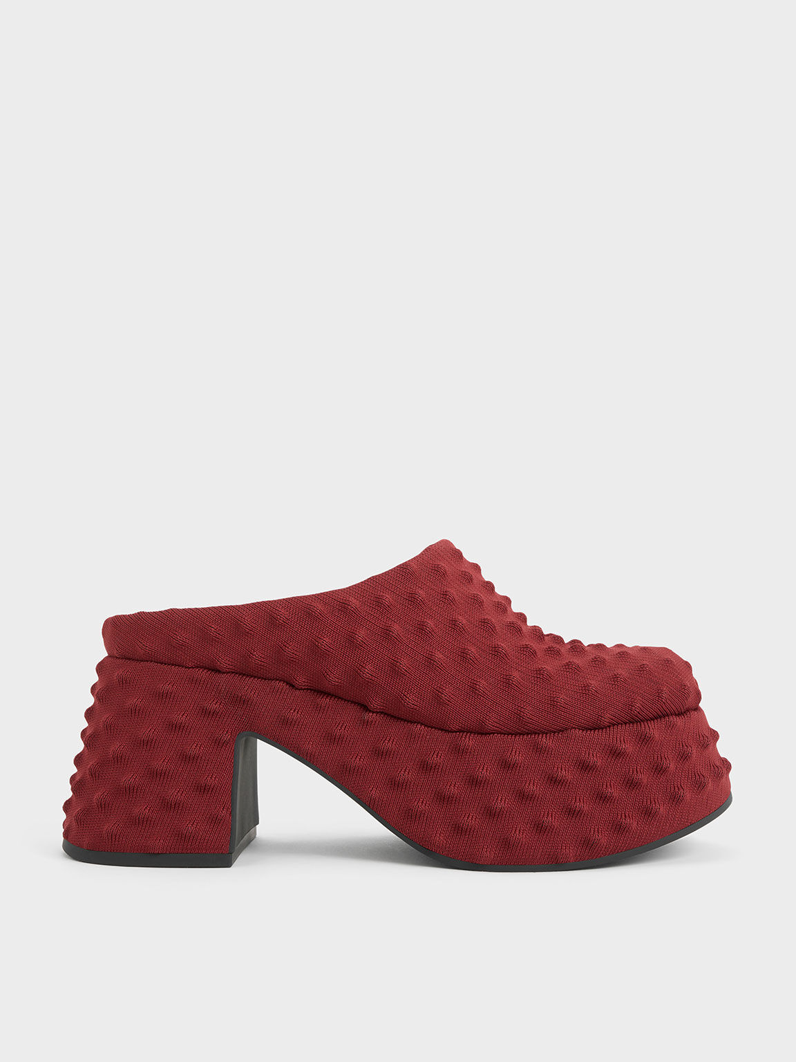 Red sale womens clogs