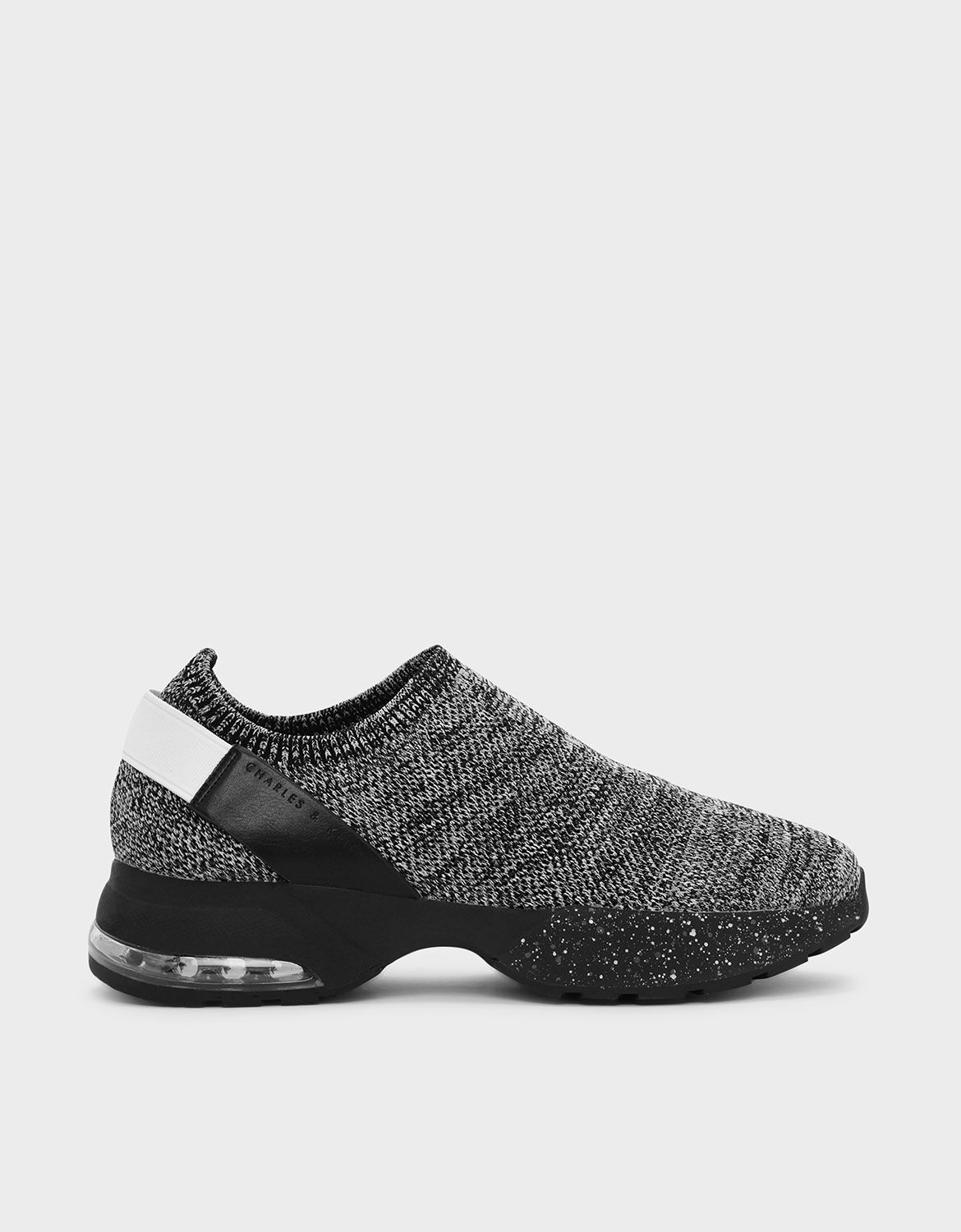 Grey Knitted Sock Sneakers | CHARLES 