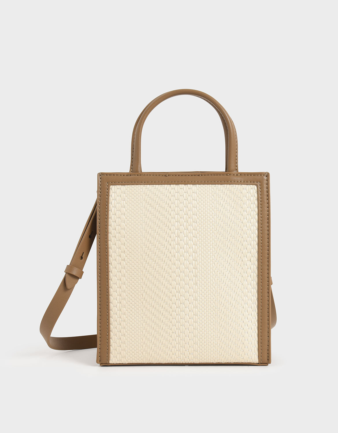 charles and keith textured tote bag