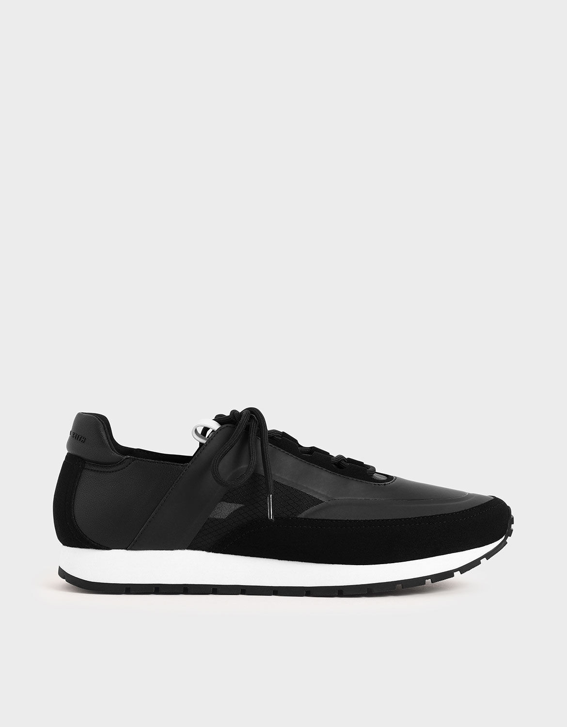 Black Lace-Up Trainers | CHARLES \u0026 KEITH MO