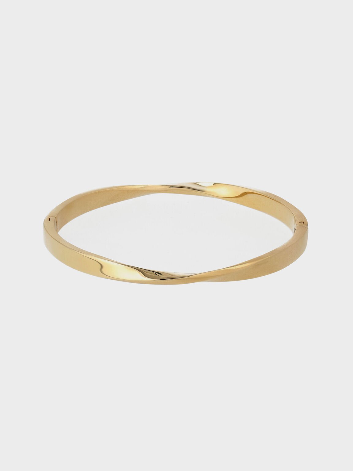 Lena Twist Bangle, Gold, hi-res