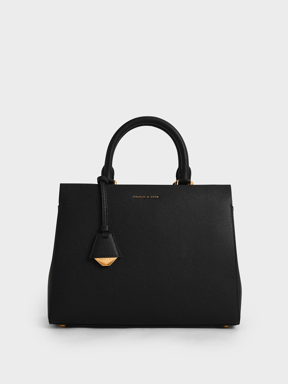 Black Mirabelle Structured Handbag - CHARLES & KEITH US