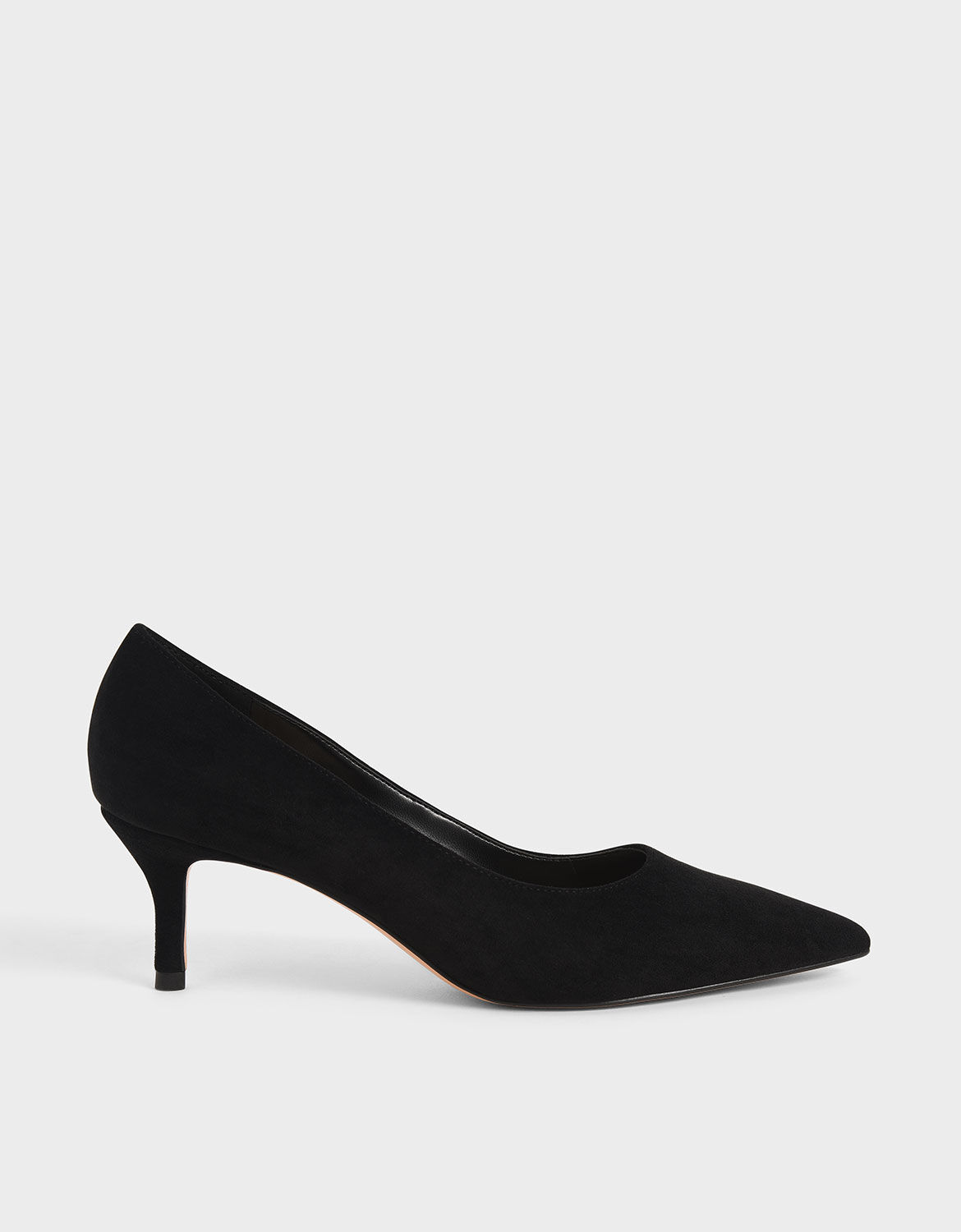 Black Textured Textured Pointed Toe 