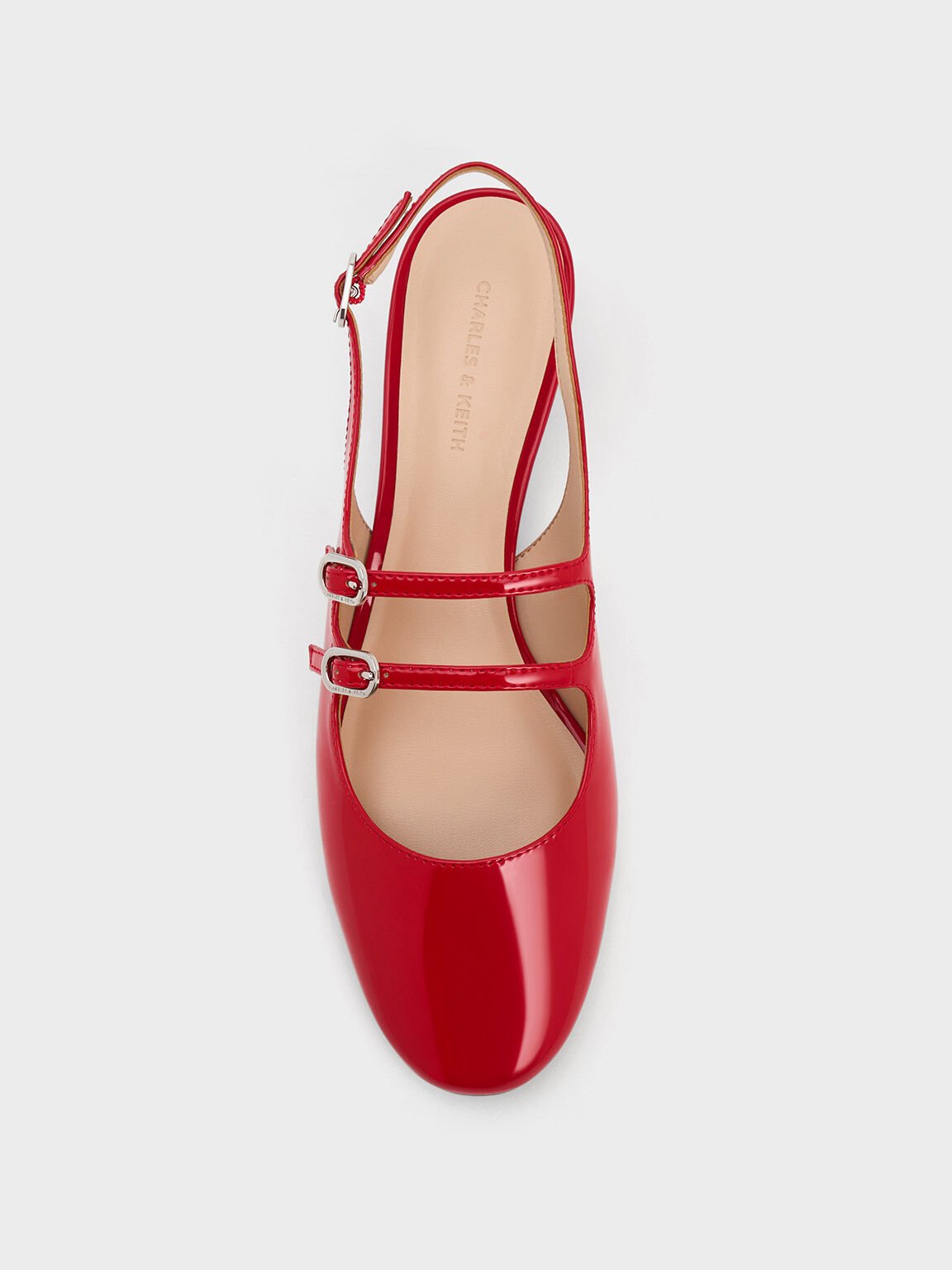 Carel buckled patent leather pumps - Red