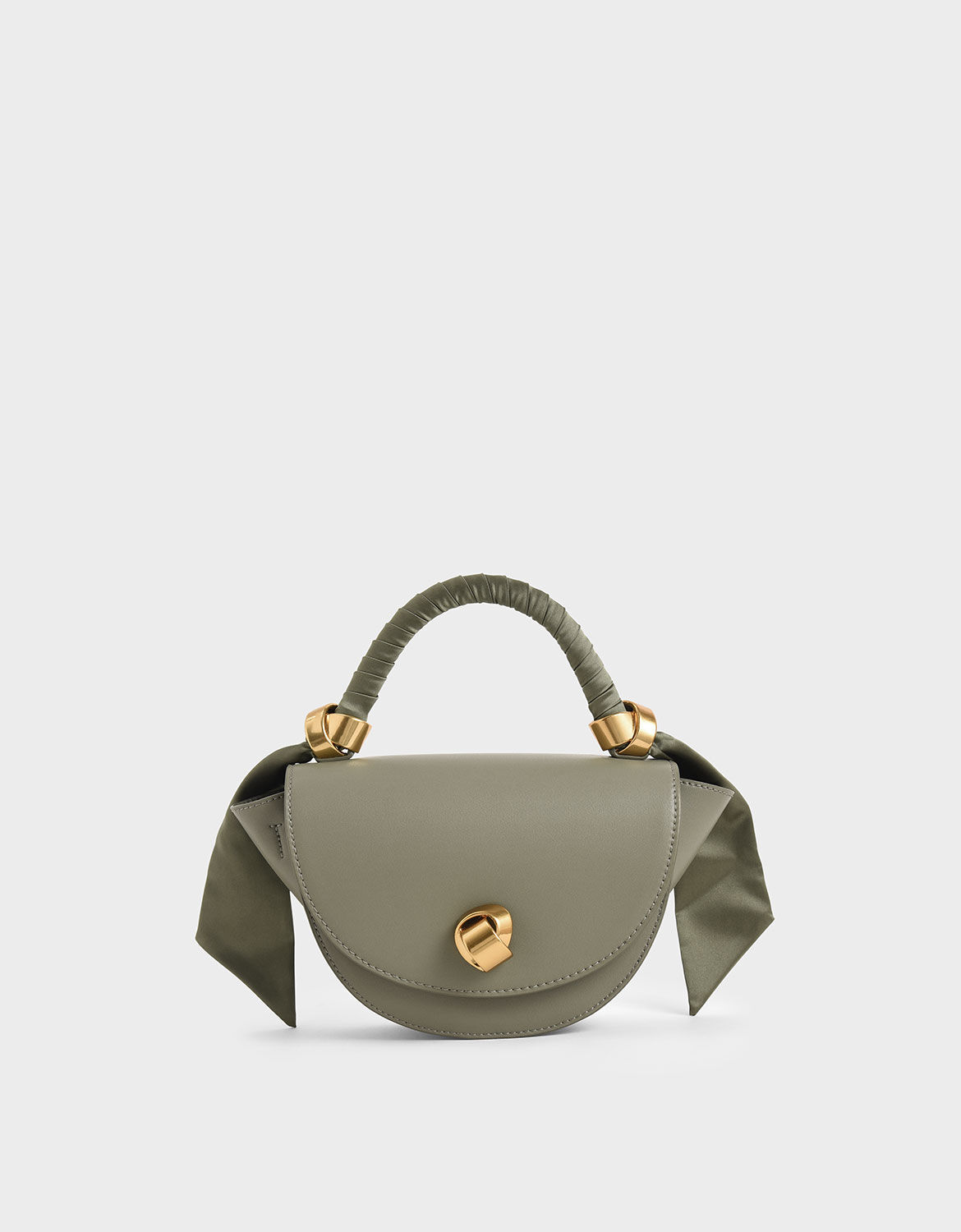 green satin bag