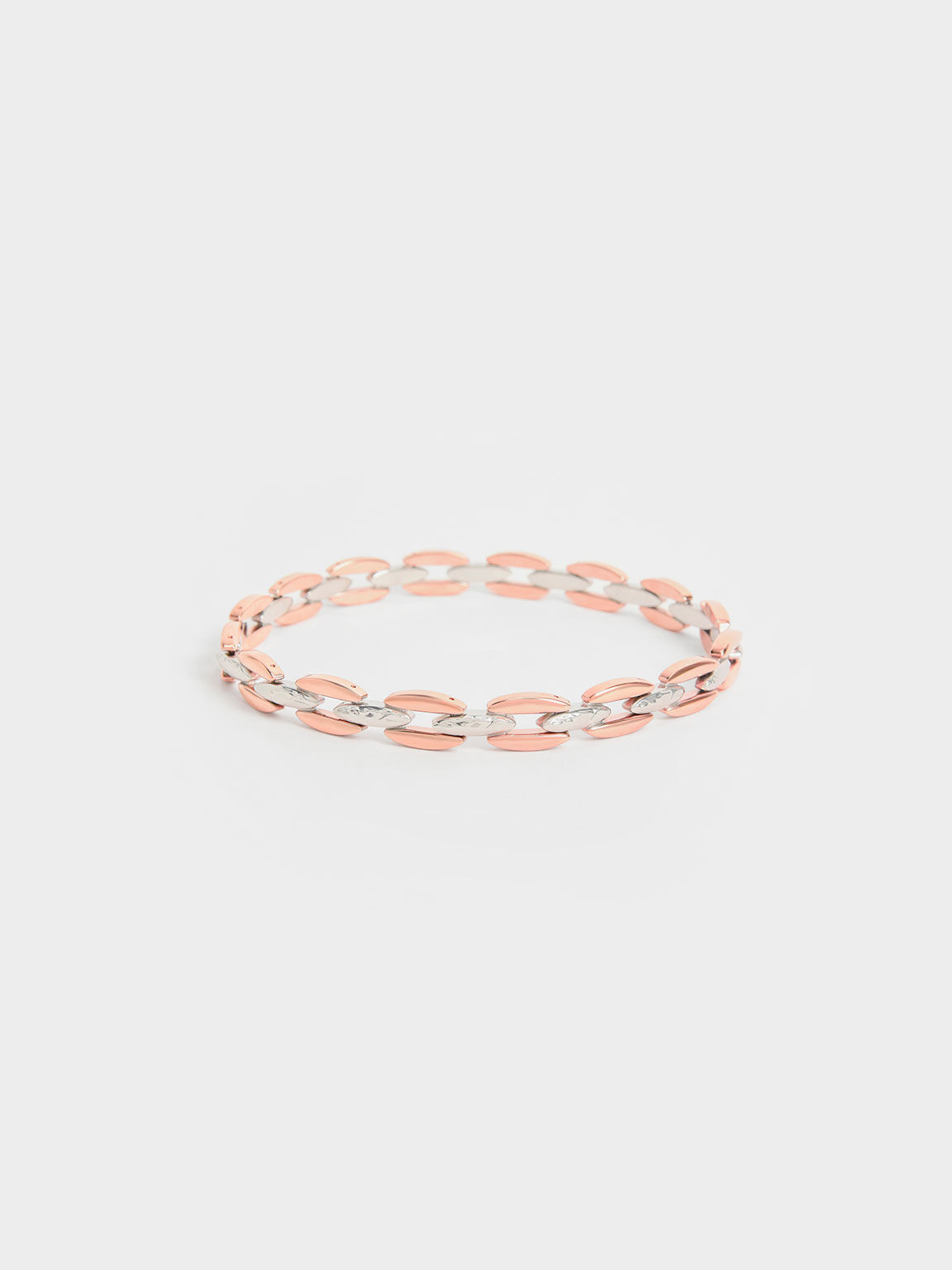 Charles & Keith - Women's Gabine Chain-Link Bracelet, Rose Gold, R