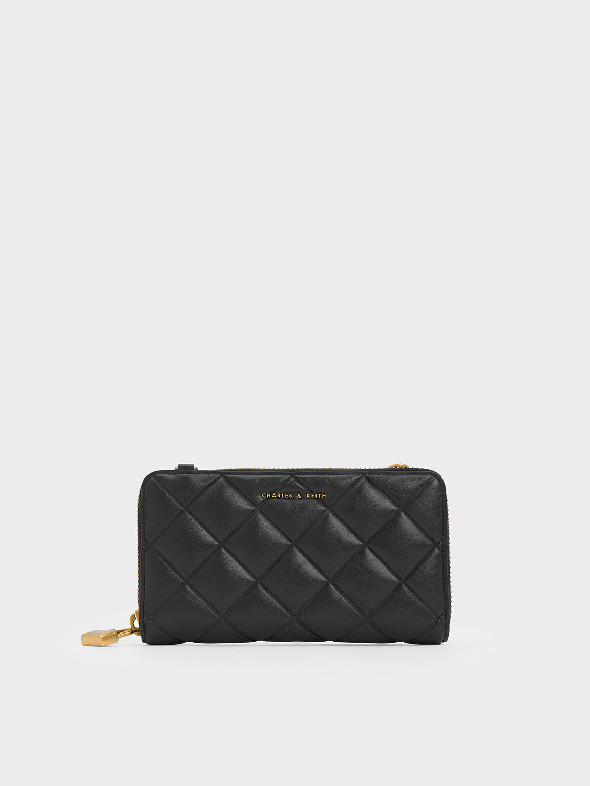 Charles & Keith Women's Quilted Long Wallet
