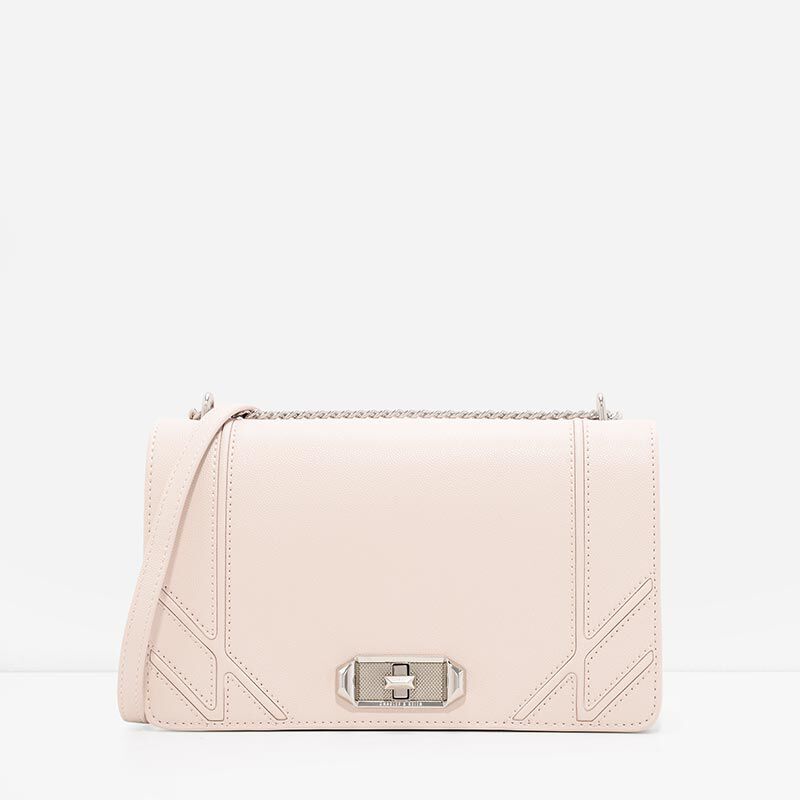 light pink crossbody bag