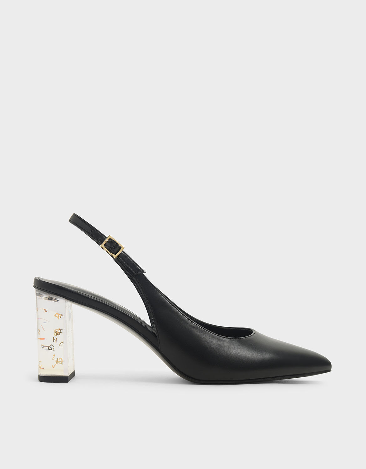 black slingback pumps