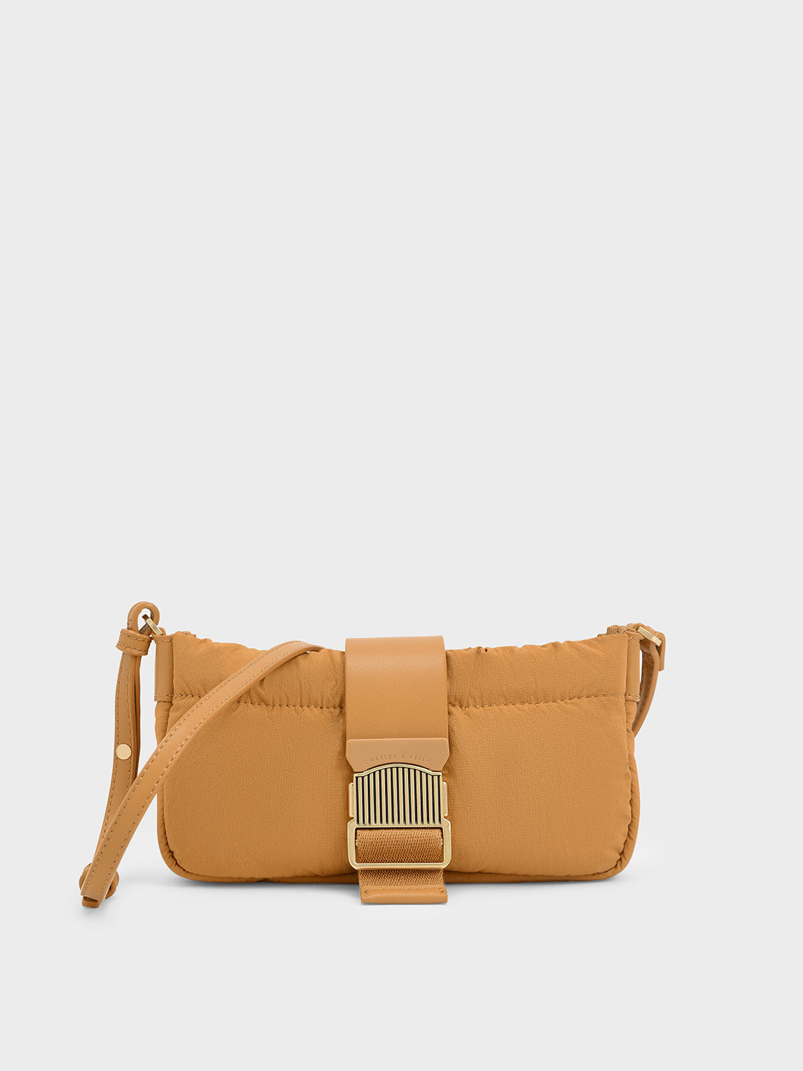 Aspen Ruched Phone Pouch, Orange, hi-res