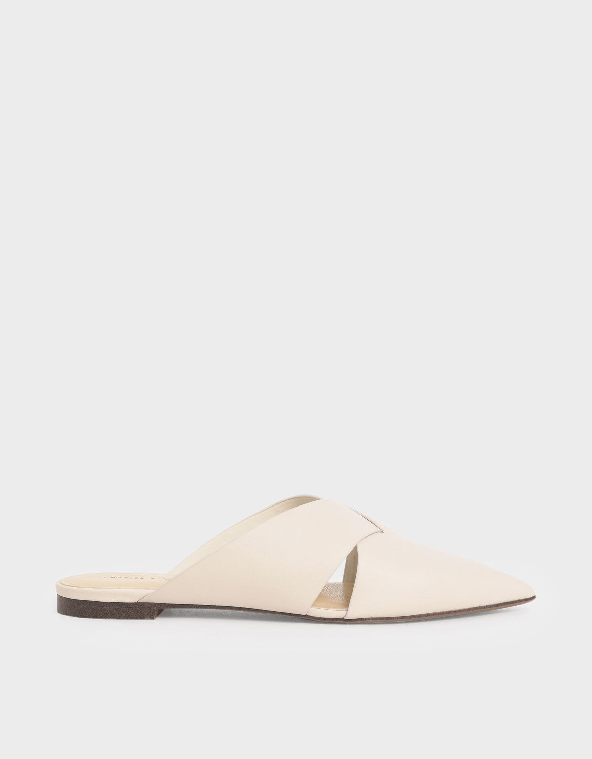 Chalk Woven Pointed Toe Mules | CHARLES 