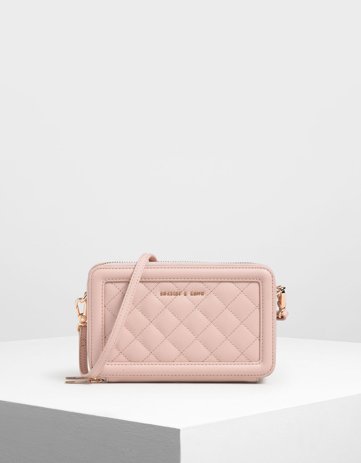 pink quilted bag