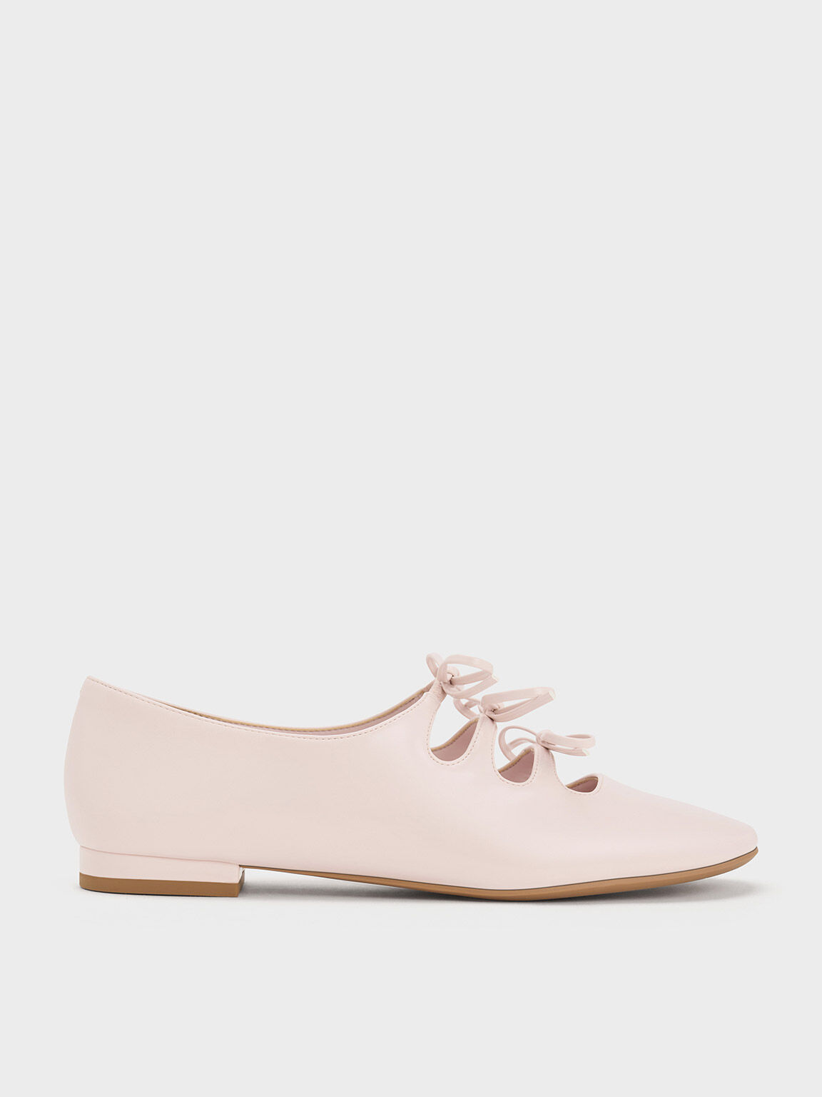 Dorri Triple-Bow Ballet Flats, Pink, hi-res