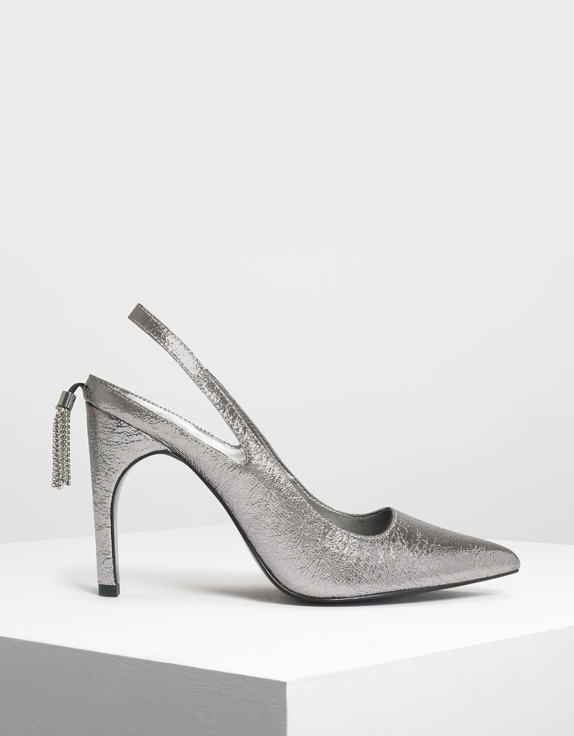 pewter slingback heels