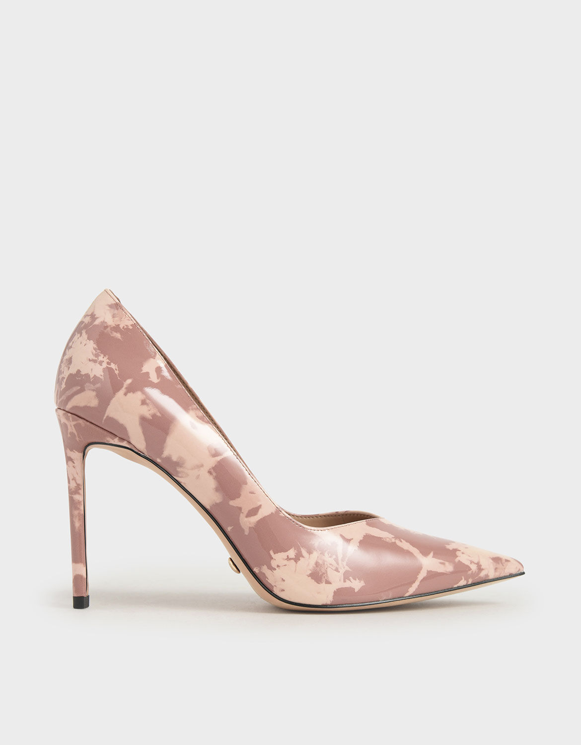 Blush Patent Leather Printed Pointed 