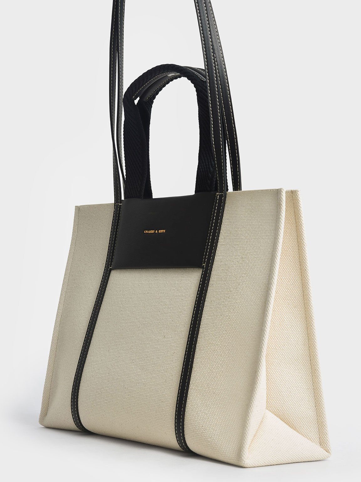 Charles & Keith Women's Panelled Tote Bag