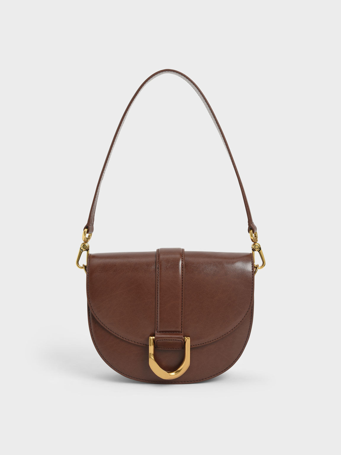 Dark brown discount leather saddle bag