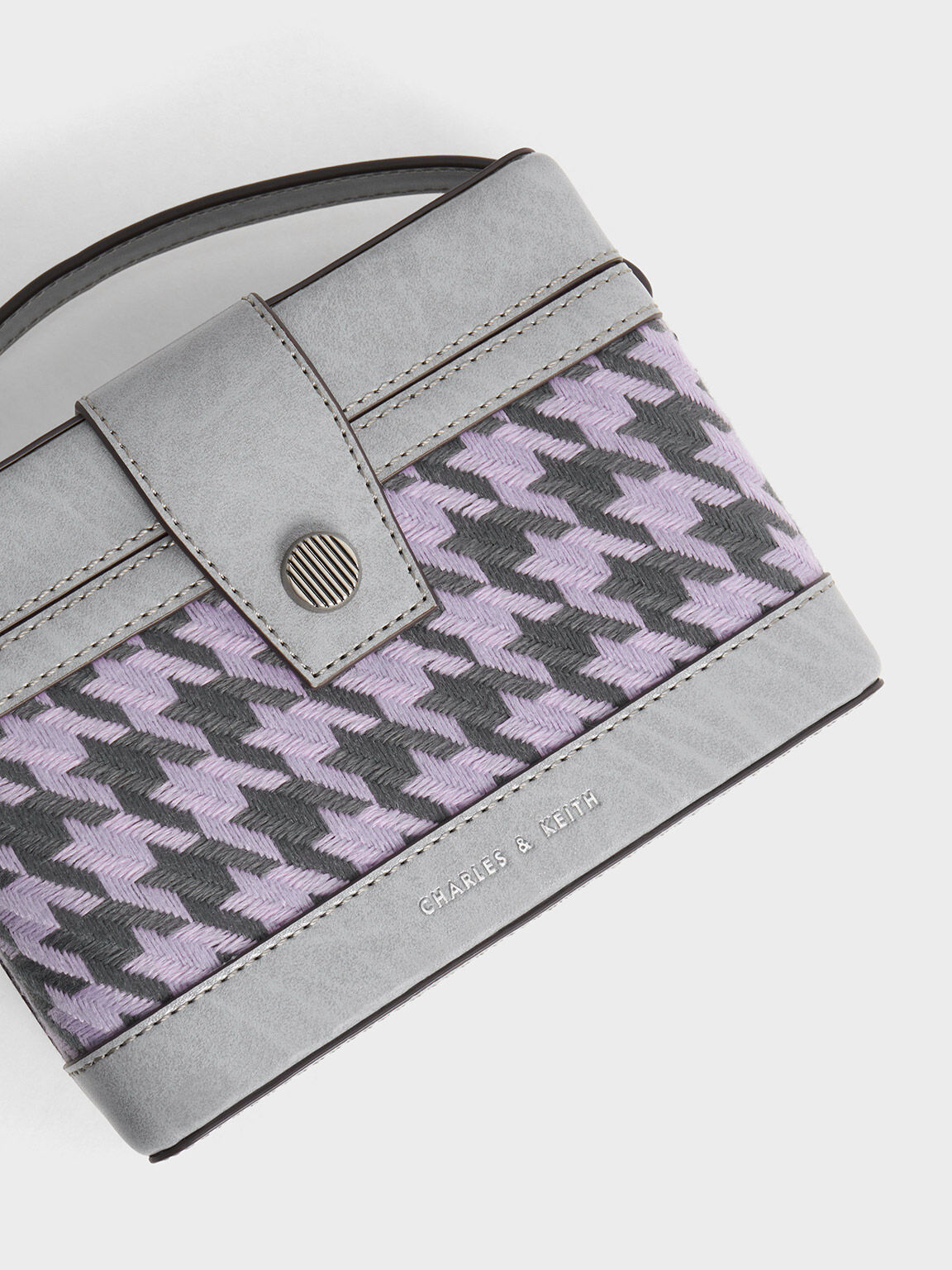 千鳥紋針織小方包(紫丁香色) | 包款- CHARLES & KEITH TW