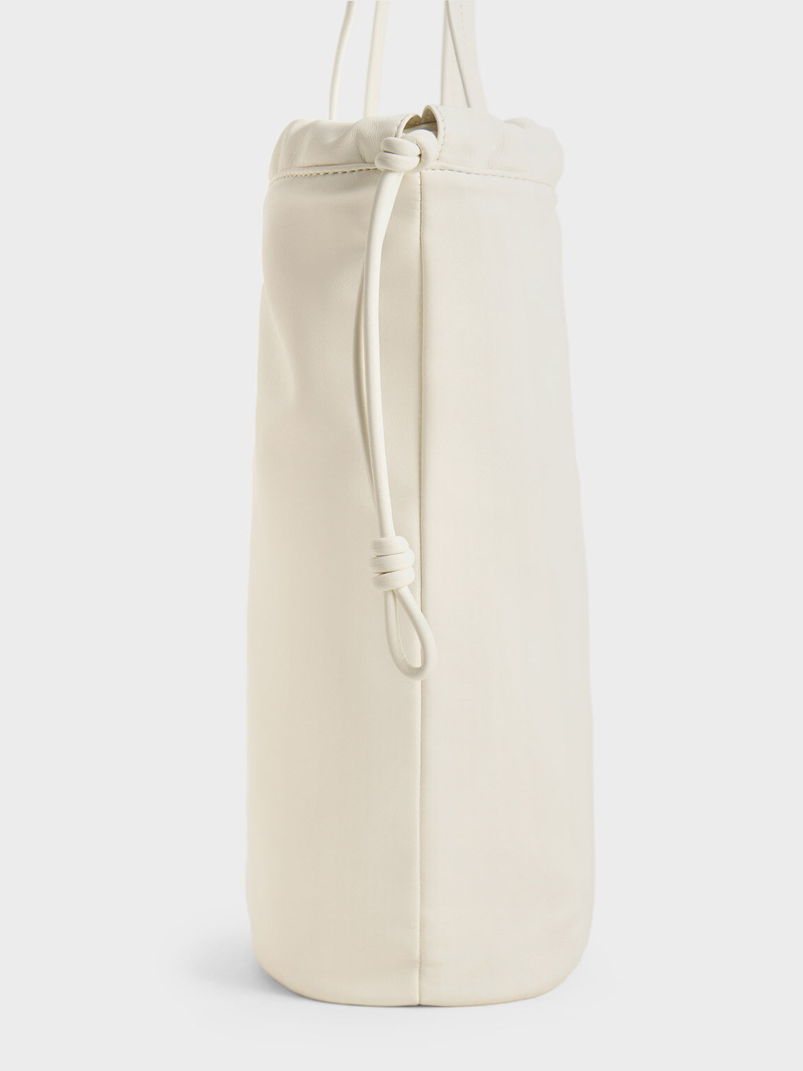 Sianna Ruched Drawstring Tote Bag, Cream, hi-res